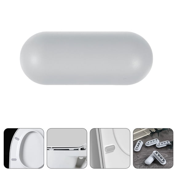 TABLZONE 8Pcs Grey Toilet Seat Bumpers with Antislip Design for Comfortable Toilet Use