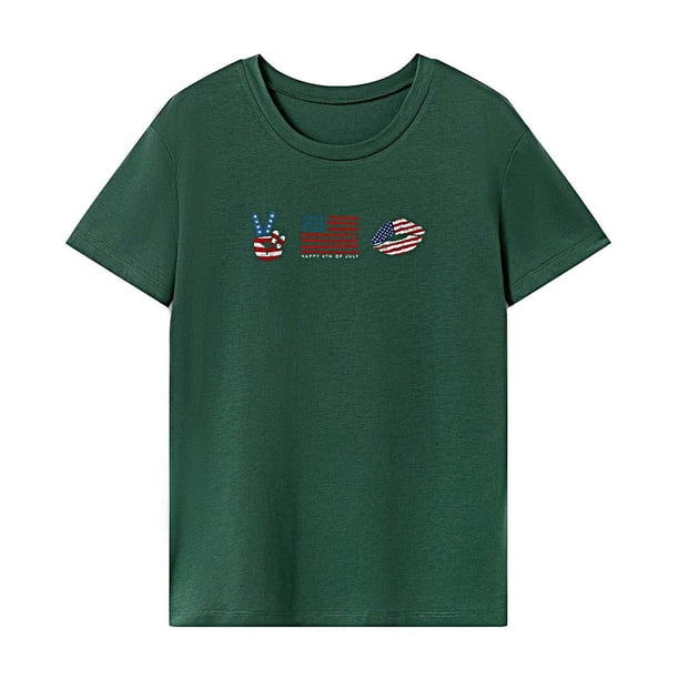 Camiseta de Mujer Recuerdo de Verano Camiseta básica clásica para Mujer para Vacaciones Trabajo Mujer Verde