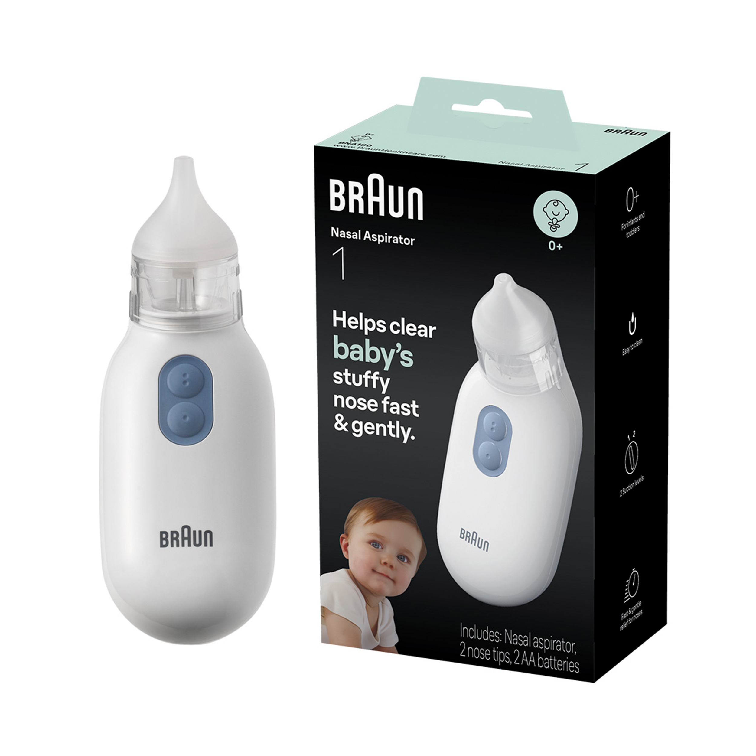 Braun Electric Nasal Aspirator, White photo 1