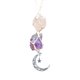 thumbnail image 3 of Descuento Sorpresa, Colgante de coche con piedra de cristal de amatista natural, colgante de estrella con tejido de color energético Akmoler, 3 of 8