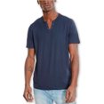 thumbnail image 1 of Kenneth Cole - Camiseta henley con ojales para hombre, azul, extragrande, 1 of 1