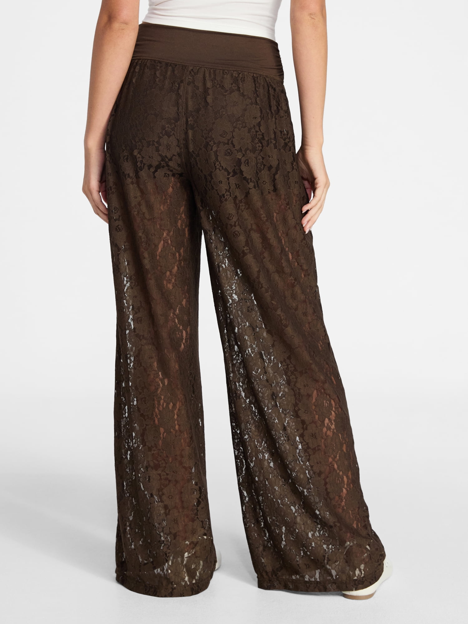 No Boundaries Lace Knit Wide Leg Pant, Women's