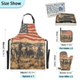 thumbnail image 3 of African Elephants and American Flag 5 Pcs Kitchen Set Heat Resistant Oven Mitts and Non-Slip Pot Holders with Adjustable Cooking Apron, 3 of 6