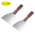thumbnail image 1 of Uxcell Cuchillo de Masilla Raspador de Pintura de 4 y 5 pulgadas con Mango de Madera Juego de 2 en 1, 1 of 5