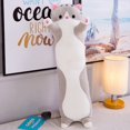 thumbnail image 1 of Almohada larga de felpa de gato Krasnokoala para niños, almohada suave para dormir, cojín bonito para sofá, regalo de cumpleaños para niñas, 130cm zhangyuxiang LED, 1 of 2
