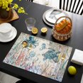 thumbnail image 3 of Vintage Coastal Placemats Set of 4, Sea Turtle Octopus Coral Beach Nautical Placemats for Dining Table, Place Mats for Kitchen Tabletop, Waterproof Wipeable Dining Table Mats Set, 3 of 9
