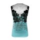 thumbnail image 4 of ICHUANYI Clearance Women Fashion Summer Sexy Fold Printed Regular Lace Sleeveless V Neck Button Top(Green, XXL) ICHUANYI WER2023080700640, 4 of 5