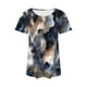 thumbnail image 3 of Mujeres Más Tamaño Manga Corta Tops, Moda Impresión Cuello Redondo, Camiseta Más Tamaño Blusa, 3 of 5
