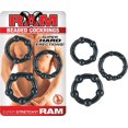 thumbnail image 1 of Anillos para el pene con cuentas de carnero - Negro Paquete de 3, 1 of 1