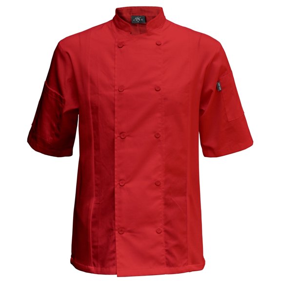 Chef Code Cool Breeze Side Vent Chef Coat, Red, Medium