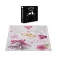 thumbnail image 4 of Ambesonne Pink White Jigsaw Puzzle Durable Cardboard, Wedding Rings Hearts, 1000 pcs, Pink White Orange, 4 of 6