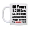 thumbnail image 2 of ThisWear Turning 50 Birthday Presents 50 Years 1 Happy Birthday 50th Birthday 11 ounce Coffee Mug, 2 of 4