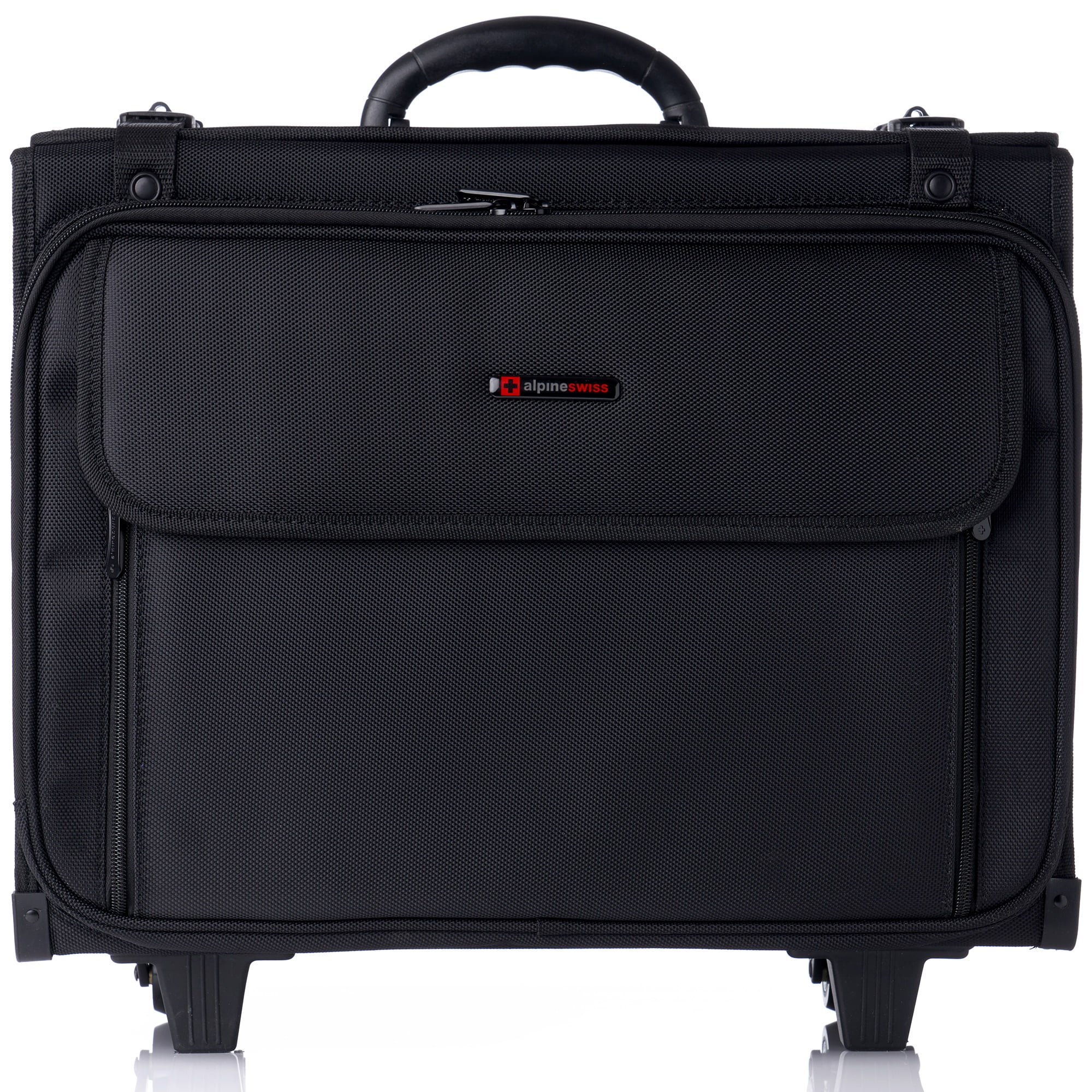 Alpine Swiss Rolling Briefcase Wheel Catalog Hard Case Laptop Bag Lawyer Attache 