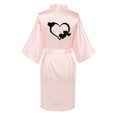 thumbnail image 3 of Jacenvly Nightgowns for Women Skin-Friendly Womens Underwear Packs Fashionable Front Back Printed Solid Color Ice Silk Bathrobe Home Clothing Pink, 3 of 3
