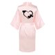 thumbnail image 3 of Bata de baño de seda helada de color liso con estampado frontal y trasero para mujer, ropa de casa, pijamas, 3 of 3