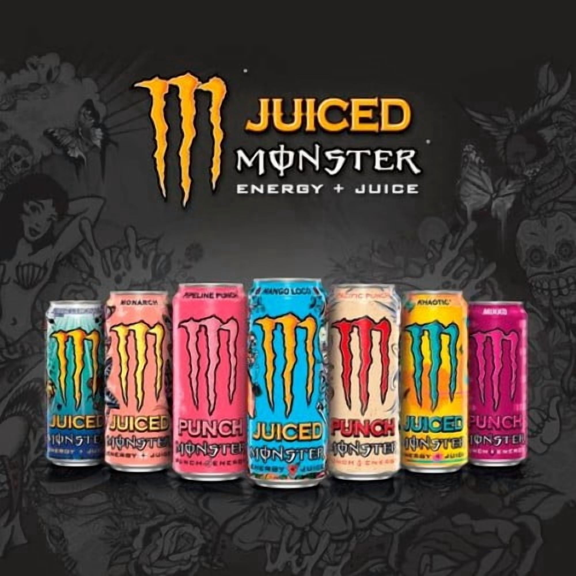Monster Energy Drink Rio Punch 4 x 500ml, British Import (Pack of 2)
