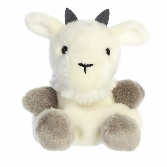 Aurora - Mini White Adorable Stuffed Animal - 5" Jenny Mountain Goat - Palm Pals