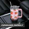 thumbnail image 7 of Strawberry1 40 Oz Tumbler with Handle Lid and Straw, Stainless Steel Double Walled Vacuum Insulated Cup, Cute Anniversary Wedding Birthday Gifts Tumbler for Women Men Friends Outdoor Indoor, 7 of 7