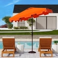 thumbnail image 2 of SAFAVIEH Zimmerman 7.5' Market Crank Square Patio Umbrella, Orange/White, 2 of 6