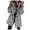 Grey, variant on Fall Jacket Women Solid Zipper Hooded Windbreaker Fashion Drawstring Slim Mid-Long Winter Clothes