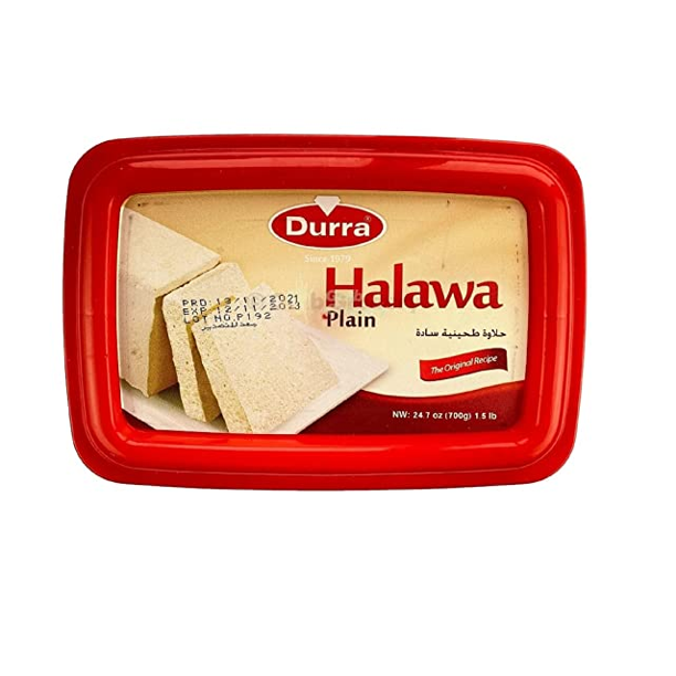 Durra Mediterranean Halawa Plain Sesame Tahini Fudge Halva 1 Pack 12