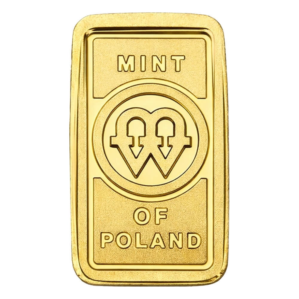1/4 Gram Mint of Poland Gold Bar .9999 Fine (in Assay)