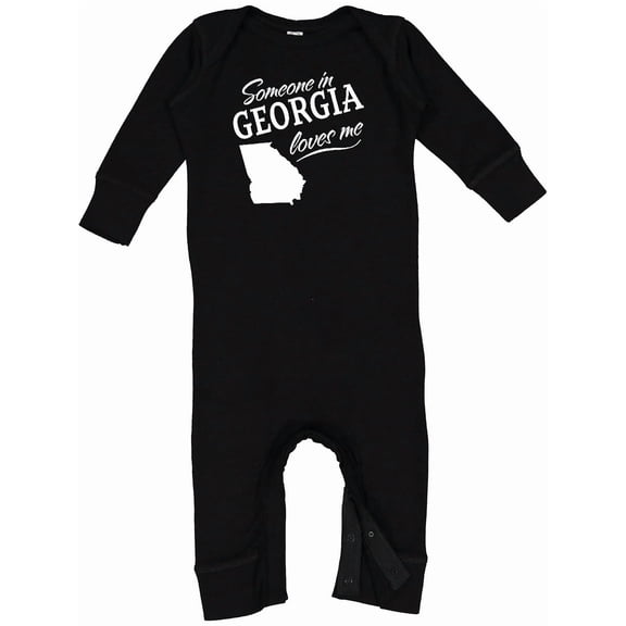Inktastic Someone in Georgia Loves Me Baby Romper Coveralls