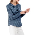 thumbnail image 5 of Allegra K Women's Ruffle Neck Long Sleeve Blouse Shirts, 5 of 7