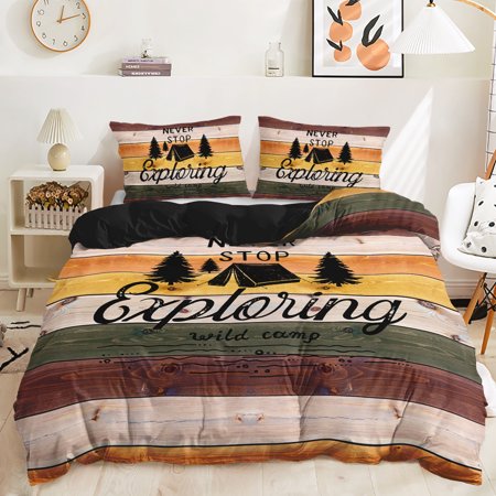 Hosima 3 Piece 3D Digital Printed Duvet Cover Full Size Bedroom Decorative Bedding Set,DEC41-King