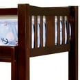 thumbnail image 4 of Slatted Twin Over Twin Bunk Bed with Attached Ladder Espresso Brown - Saltoro Sherpi, 4 of 5
