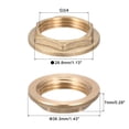 thumbnail image 2 of Uxcell G3/4 Lock Nut with Flange, Hex Brass Female Locknut for Plumbing 2 Pack, 2 of 5