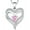 10-pink tourmaline-Oct, variant on VESITIM Heart Necklace for Women Sterling Silver Filigree Love Heart Pendant Plated 18k White Gold Created Sapphire Birthstone Jewelry Gift