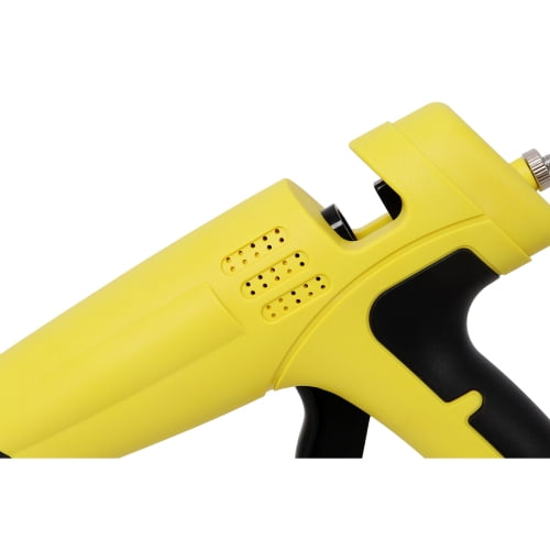 550W Hot Glue Gun with Digital Display, Temperature Adjustable Professional Glue Gun Kit with 4 Nozzles and 24 Glue Sticks for DIY Crafts, Home Repair, Art Projects, Yellow