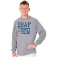 thumbnail image 3 of USAF Son United States Air Force Men's Long Sleeve Tee T Shirt Brisco Brands L, 3 of 6