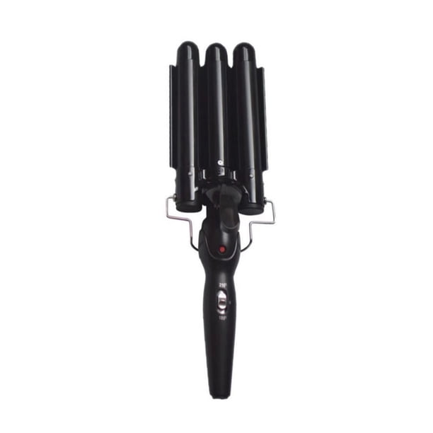 Toystoory Pinzas para rizar multifunción con pantalla LCD de cerámica, solución de peinado fácil y segura, varita rizadora Electrodomésticos Enchufe británico negro