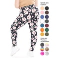 thumbnail image 3 of Stretch Is Comfort Women's Oh so Soft Leggings Red Black Stripes 2X, 3 of 7