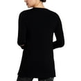 thumbnail image 2 of Rachel Roy Womens Split-Sleeve Basic T-Shirt, Black, Small, 2 of 2