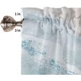 thumbnail image 5 of Summer Beach Kitchen Curtains Set Small Half Curtains 24 Inches Length, Ocean Nautical Coastal Tier Curtains and Valance Set, Seaside Aqua Beige Window Treatment Draperies for Cafe Bathroom Bedroom, 5 of 6