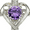 Amethyst, variant on Sterling Silver Blue Topaz and White Topaz Heart Cross Birthstone Pendant Necklace