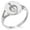 Silver, variant on Stainless Steel Artemis Greek Goddess of Moon Minimalist Oval Top Polished Statement Signet Ring