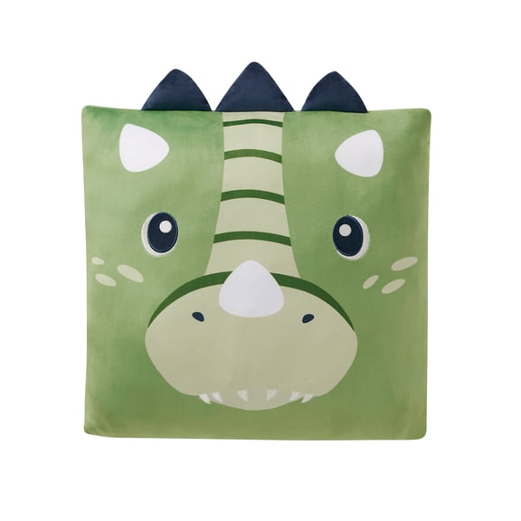 Your Zone Snuggly Pillow, Dino, Decorative, 18" x 18", Multicolor