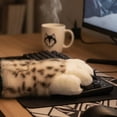thumbnail image 6 of Byfri Leopard Print Furry Gloves with Pink Pads 32cm Warm Plush Mittens for Winter Festive Events, 6 of 7