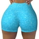 thumbnail image 2 of Fotbe Sky Blue Glitter Shorts Sin Costuras – Shorts Deportivos de Cintura Alta para Mujer, Elásticos para Gimnasio, Yoga, Running o Ciclismo-Medium, 2 of 8
