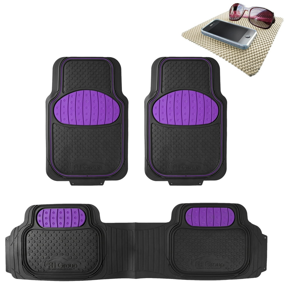 FH Gorup Purple Black Heavy Duty Floor Mats from FH Group for Auto Car