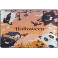 thumbnail image 4 of Dreamtimes Cute Cat Pumpkin Area Rug 72x48in Happy Halloween Non-Slip Floor Carpet Comfort Floor Mats Decor for Indoor Living Dining Room and Bedroom Area, 4 of 7