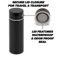 thumbnail image 6 of CASEMATIX Stainless Steel Portable Spittoon 5-Ounce Travel Spit Cup - Black Dip Spit Bottle, 6 of 8