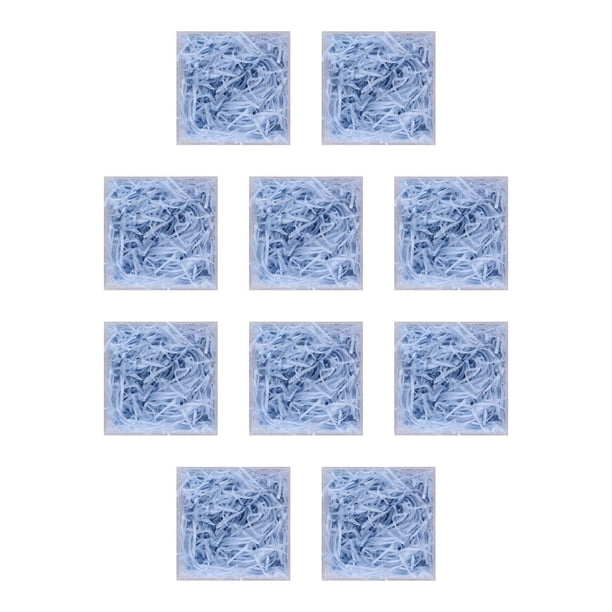 Kearding 1 paquete de relleno de rafia de papel Lafite, caja triturada, embalaje, decoración del hogar, rellenos, boda, Pascua, Navidad, cielo Cielo azul 10Conjunto