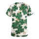 thumbnail image 4 of Fiudx Camisas para Mujer Blusa de Manga Corta con Cuello En V para Mujer, Blusa con Bolsillos Estampados para El Día de San Patricio, Enfermería, 4 of 4
