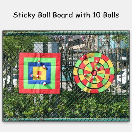 25.6X25.6 in Round Sticky Ball Board Set Training Target Game Kids ...
