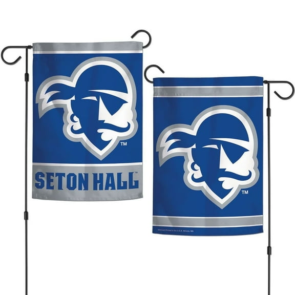 Seton Hall University Pirates 12.5” x 18" Double Sided Yard and Garden College Banner Flag Is Printed in the USA
